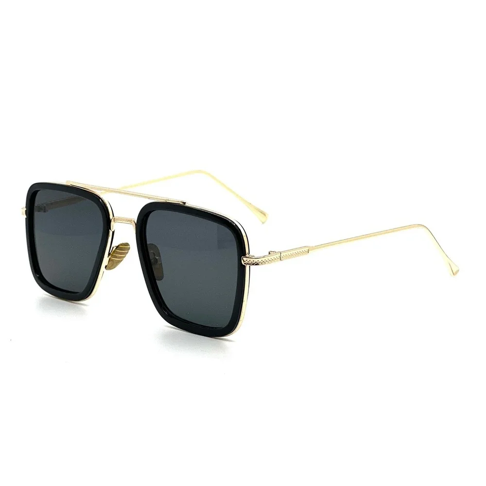 Square Sunglasses Metal Frame Comfortable Nose Pads for Men UV400 Lentes‎ Gafas